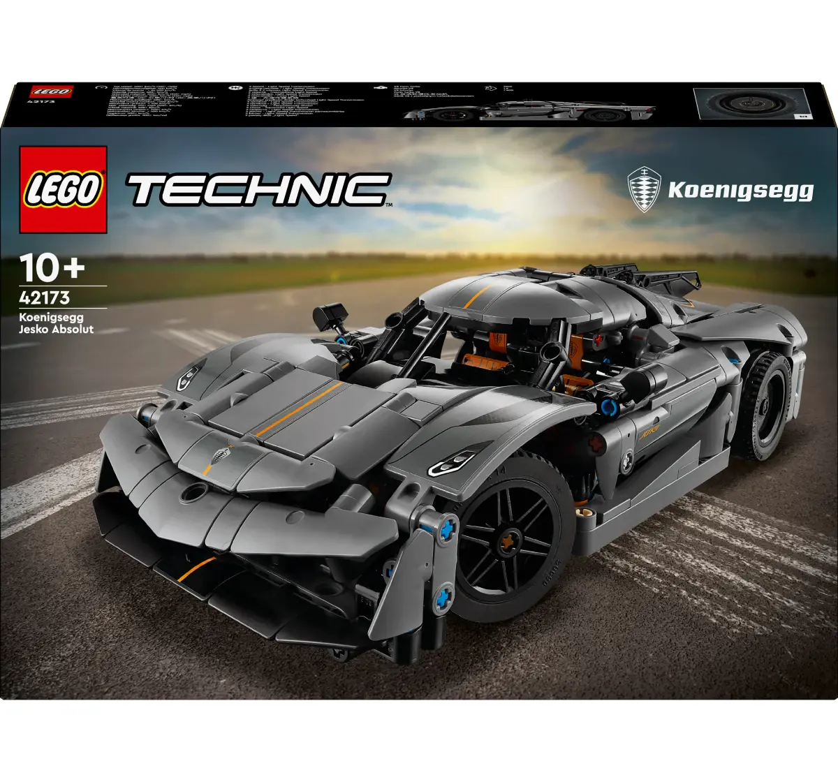 LEGO Technic Koenigsegg Jesko Absolut Gray Hypercar 42173 (801 Pieces), 10Y+