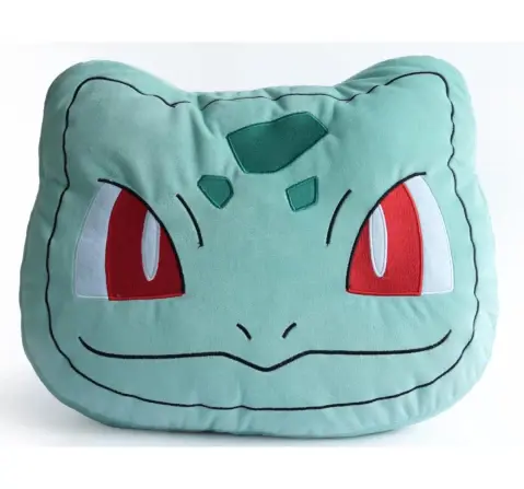 Mirada Pokemon 35cm Bulbasaur Face Soft Toy,Orange,Officially Licensed,Soft & Comfortable Plush Pillow,0M+