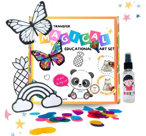 Craftopedia Magical Color Transfer Paper Art Kit - Fun DIY Activity Box, Toddlers, Creative Art & Craft Kit, 3Y+