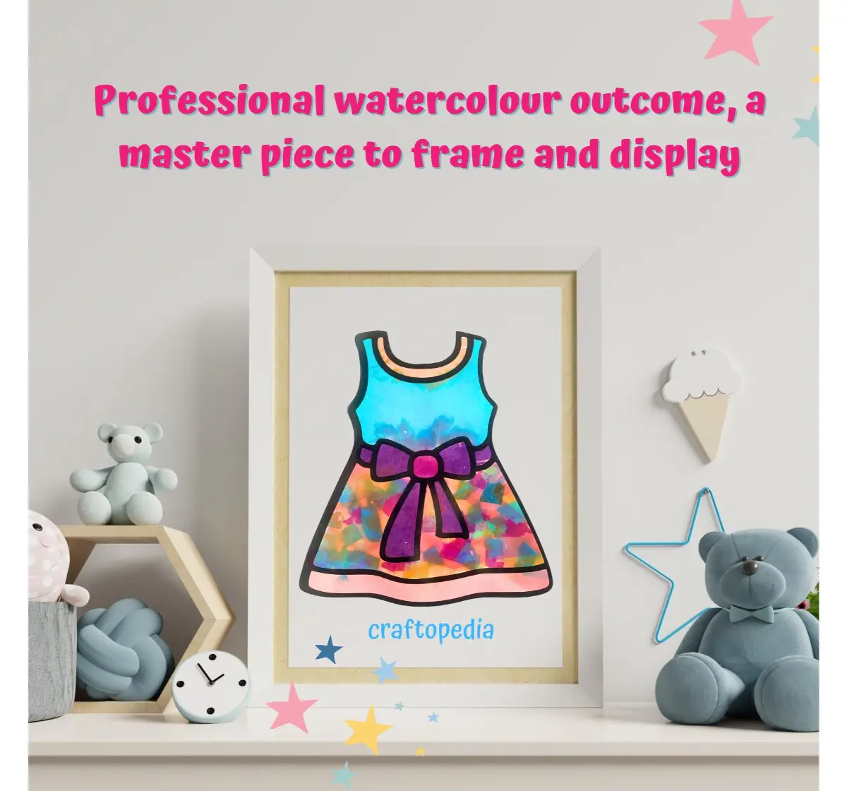 Craftopedia The Magical Color Transfer Paper Art - Fashion DIY Craft Kit, Kids, Creative Fashion-Themed Art Activity, 3Y+