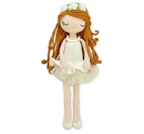 Happy Threads Emily, Handmade Crochet Stuffed Doll, 9M+