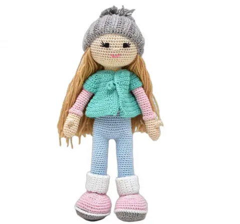 Happy Threads Molly Handmade Crochet Stuffed Doll, 9M+