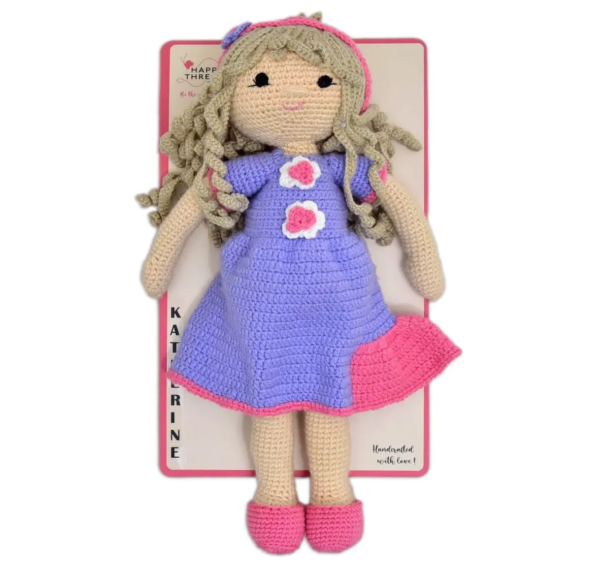 Happy Threads Katherine Handmade Crochet Stuffed Doll, 9M+