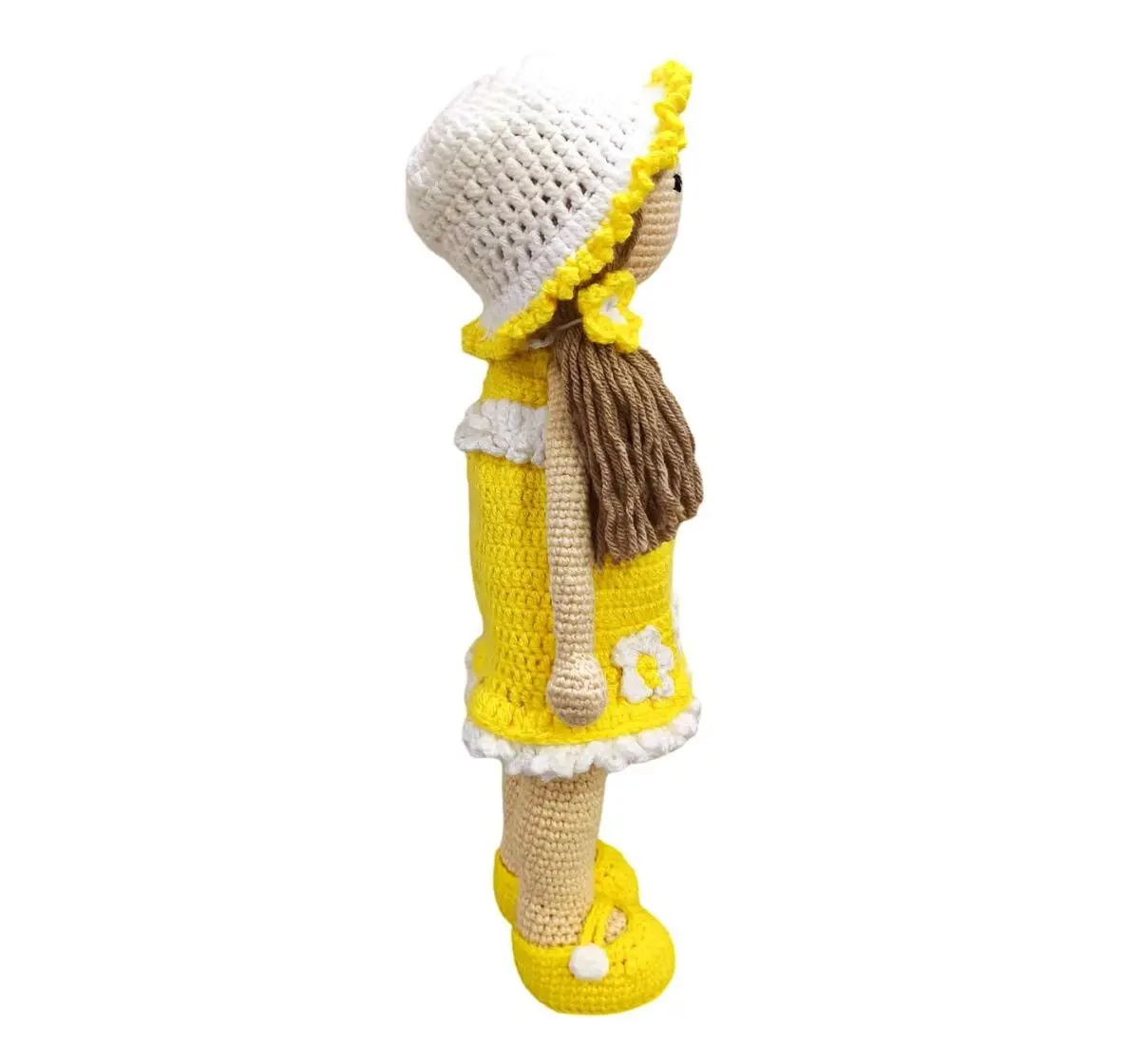Happy Threads Sunshine, Handmade Crochet Stuffed Doll, 9M+