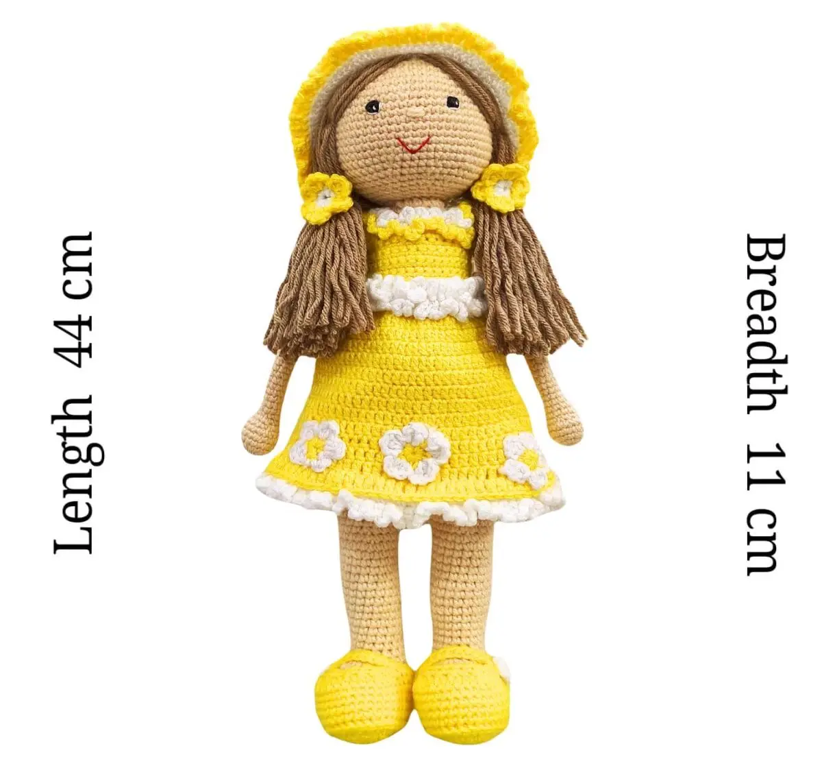 Happy Threads Sunshine, Handmade Crochet Stuffed Doll, 9M+