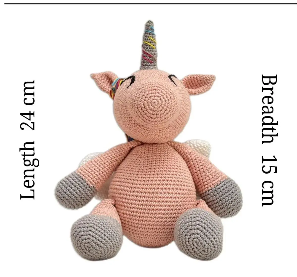 Happy Threads Bubblegum Unicorn, Handmade Crochet Toys, 6M+