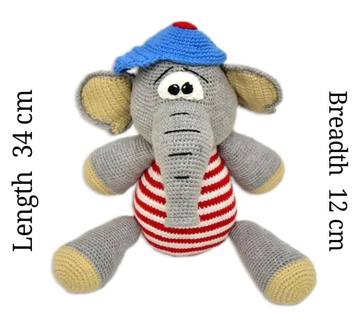 Happy Threads Bobo, Handmade Crochet Soft Toys for Kids, 9M+