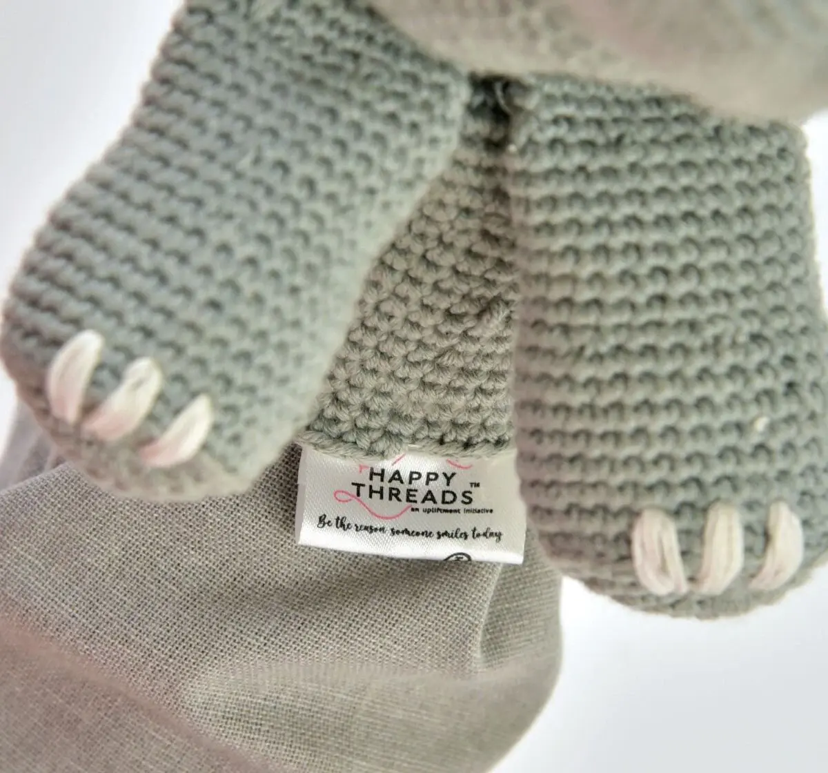 Happy Threads Handcrafted Jumbo the Elephant Hand Puppets, 3Y+