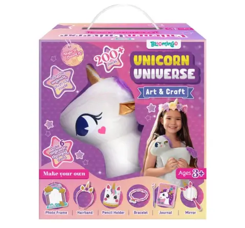 Bloomingo Unicorn Universe - A 6-In-1 DIY Art & Craft Kit, Ages 4+