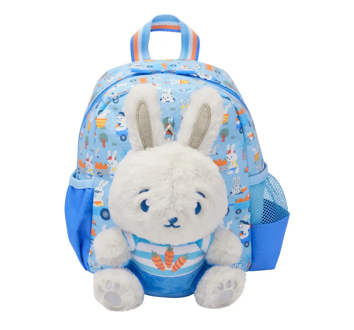 Smiggle Out & About Collection Plush 10 inches Backpack For Kids Age, 3Y+, Blue