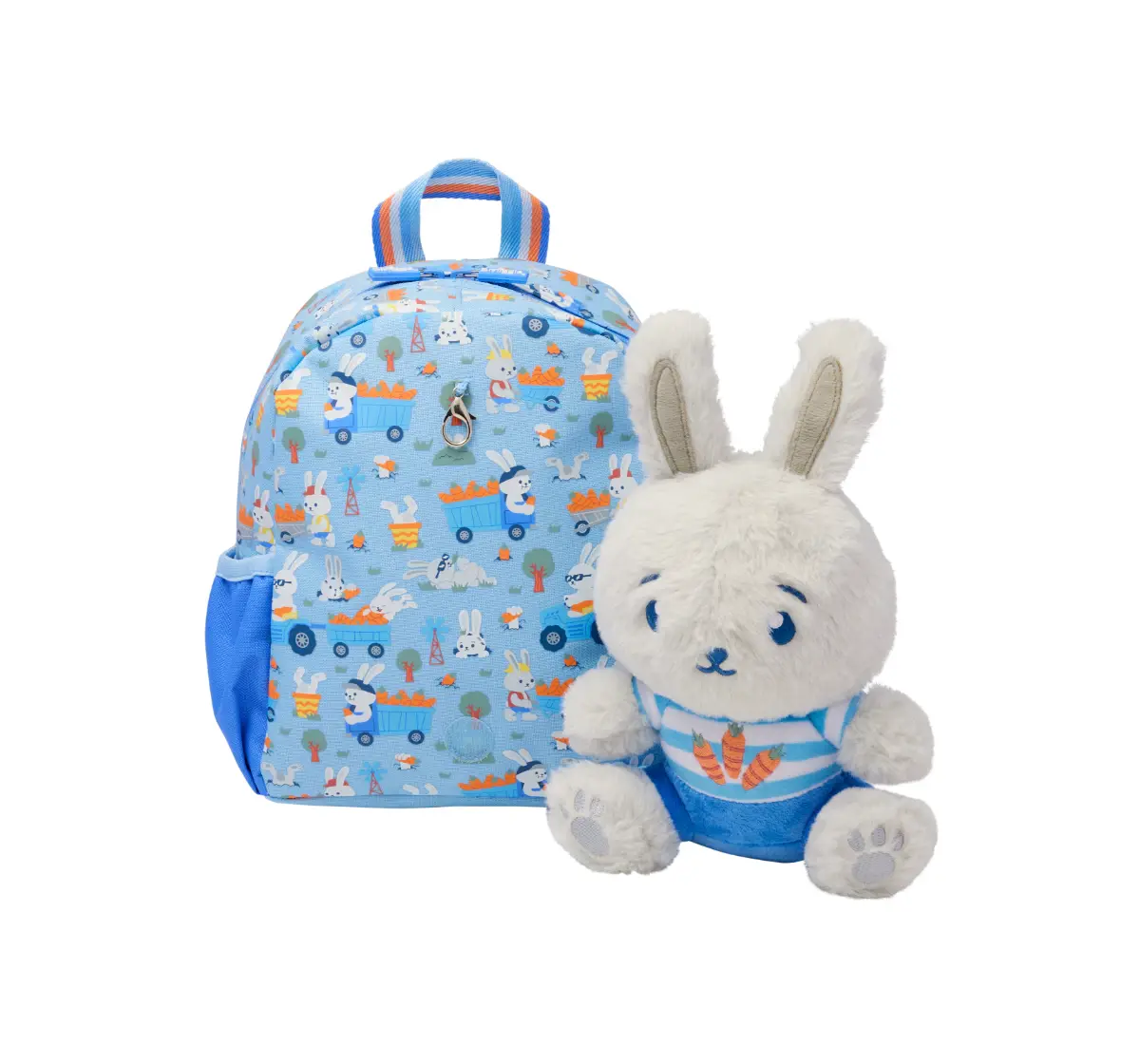 Smiggle Out & About Collection Plush 10 inches Backpack For Kids Age, 3Y+, Blue
