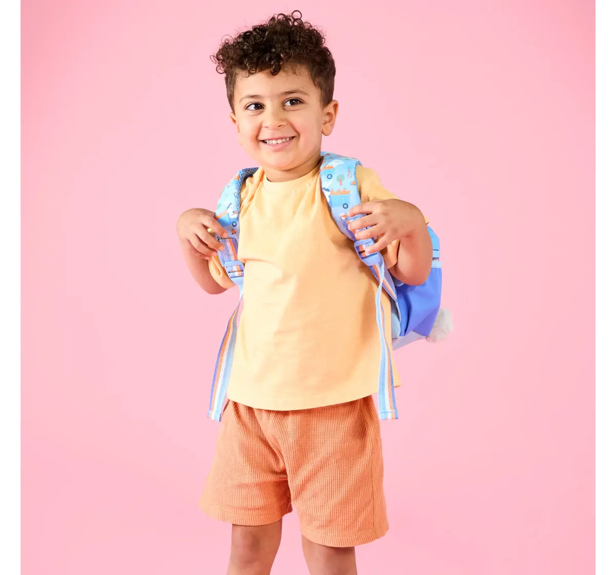 Smiggle Out & About Collection Plush 10 inches Backpack For Kids Age, 3Y+, Blue
