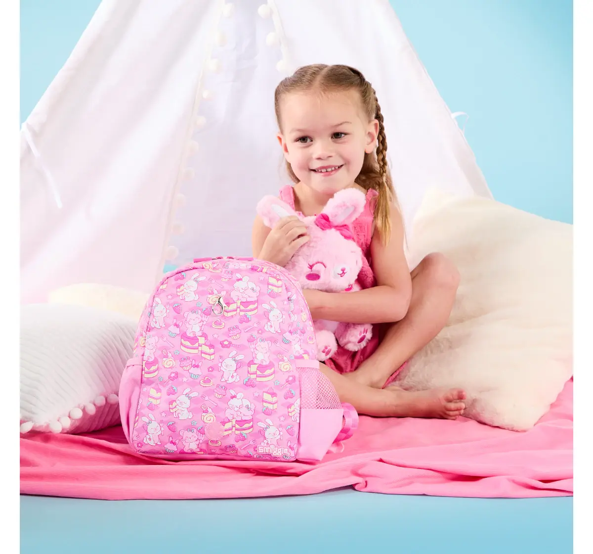 Smiggle Out & About Collection 10 inches Backpack For Kids Age 3Y+, Lilac
