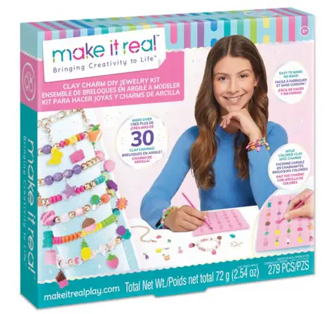 Make IT Real - Clay Charm DIY Jewelry Kit DIY Kit, 8Y+