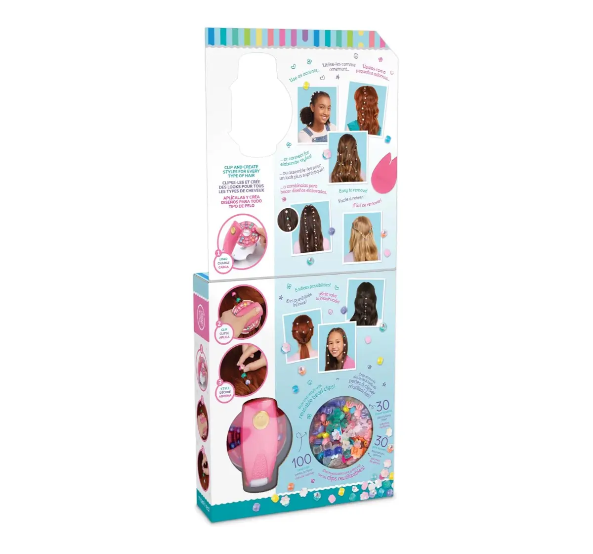 Make It Real DIY Toys Set - Snap n' Glam Hair Styling Set, Multicolor, 8Y+