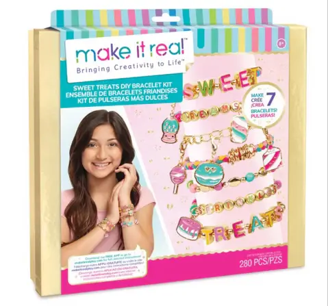 Make IT Real - Sweet Treats DIY Bracelet Kit DIY Kit, 8Y+