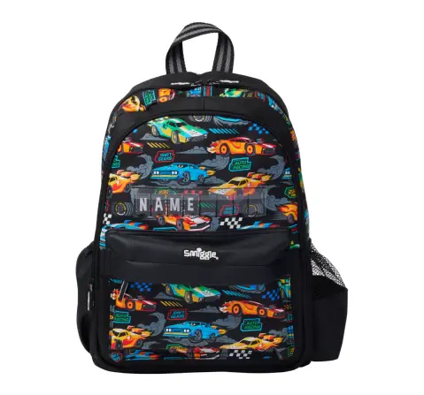 Smiggle Curious Collection 14 inches Backpack For Kids Age 3Y+, Black