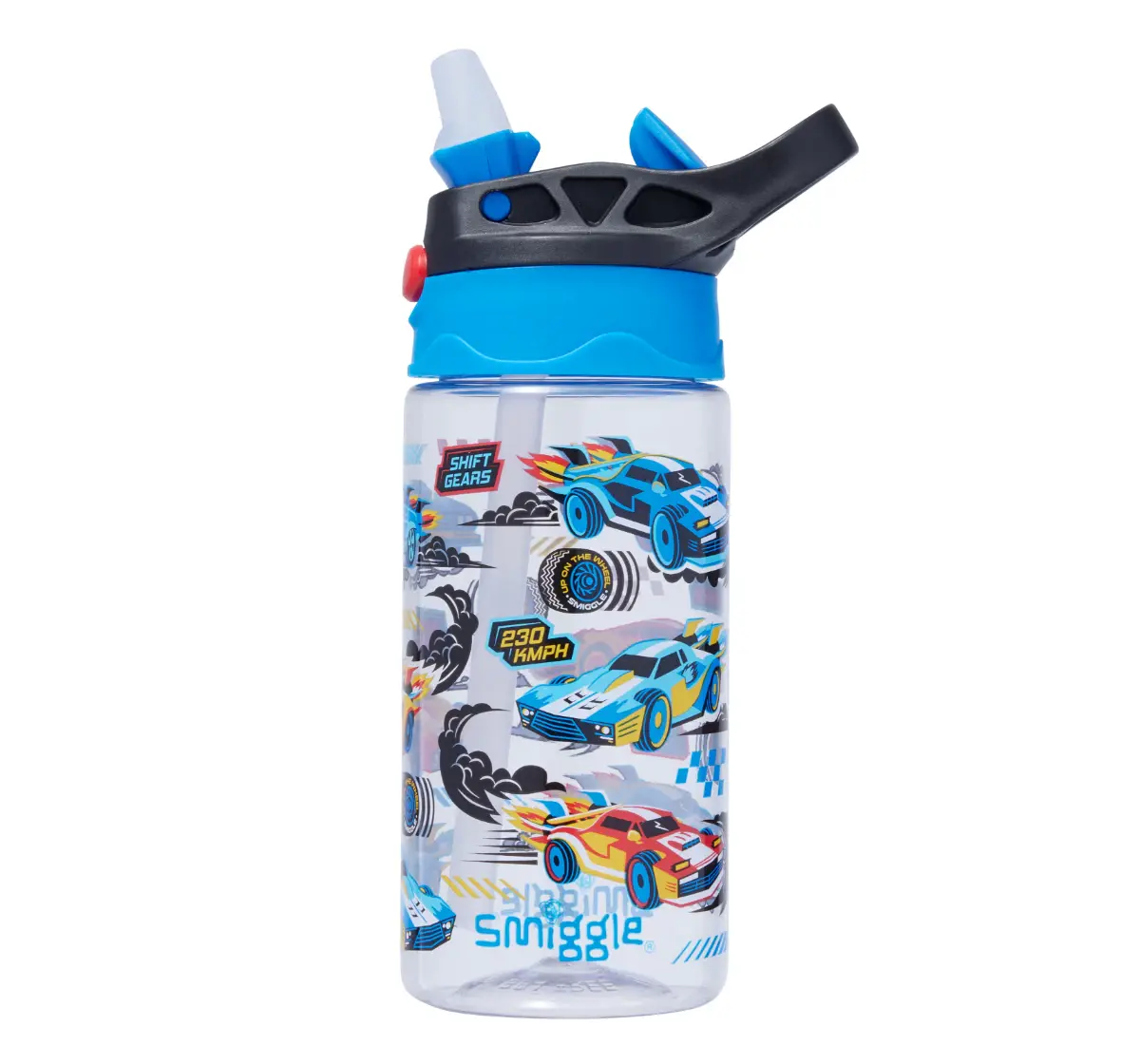 Smiggle Curious Collection Water Bottle Flip 440 ml, Black