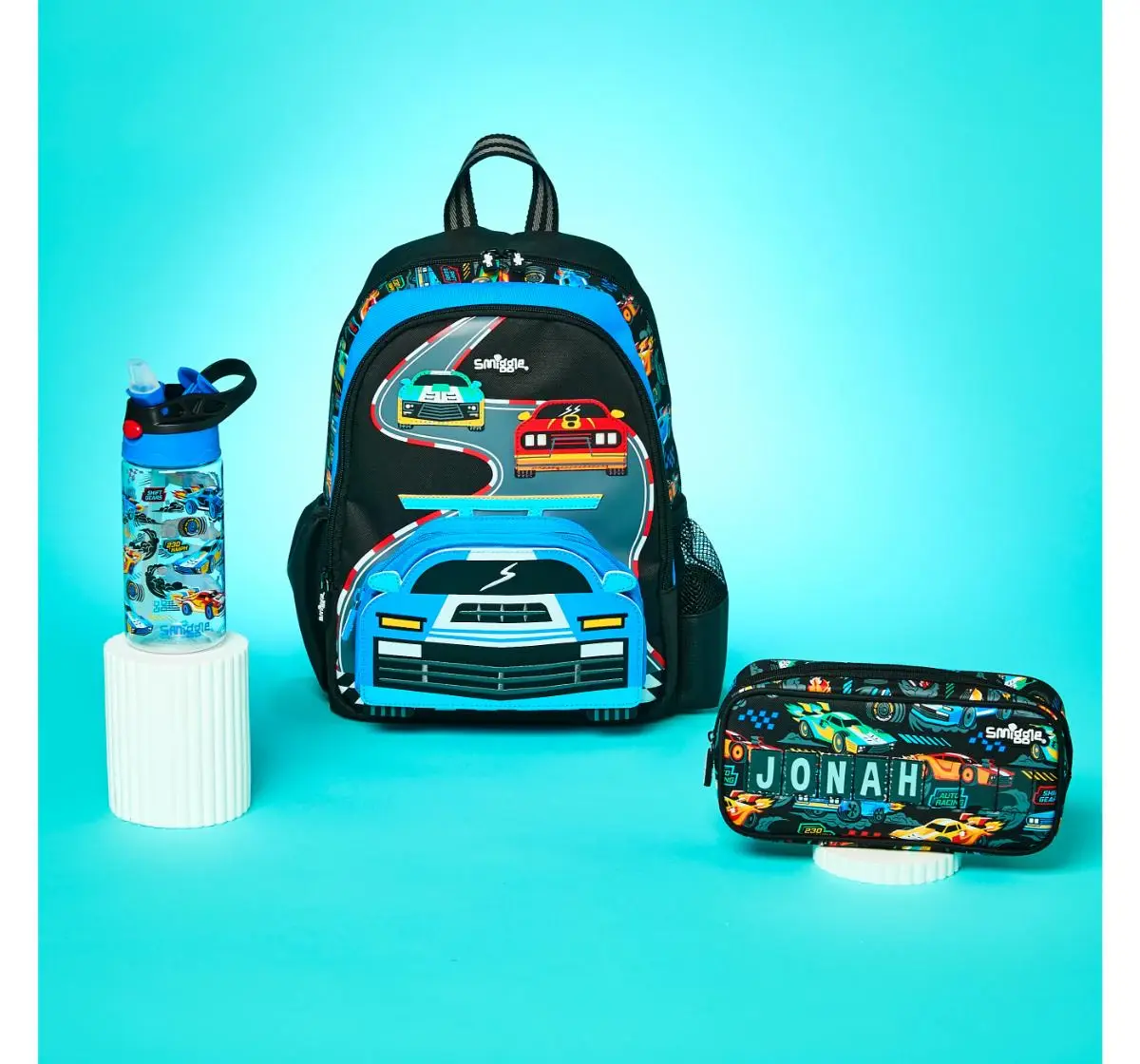 Smiggle Curious Collection Water Bottle Flip 440 ml, Black