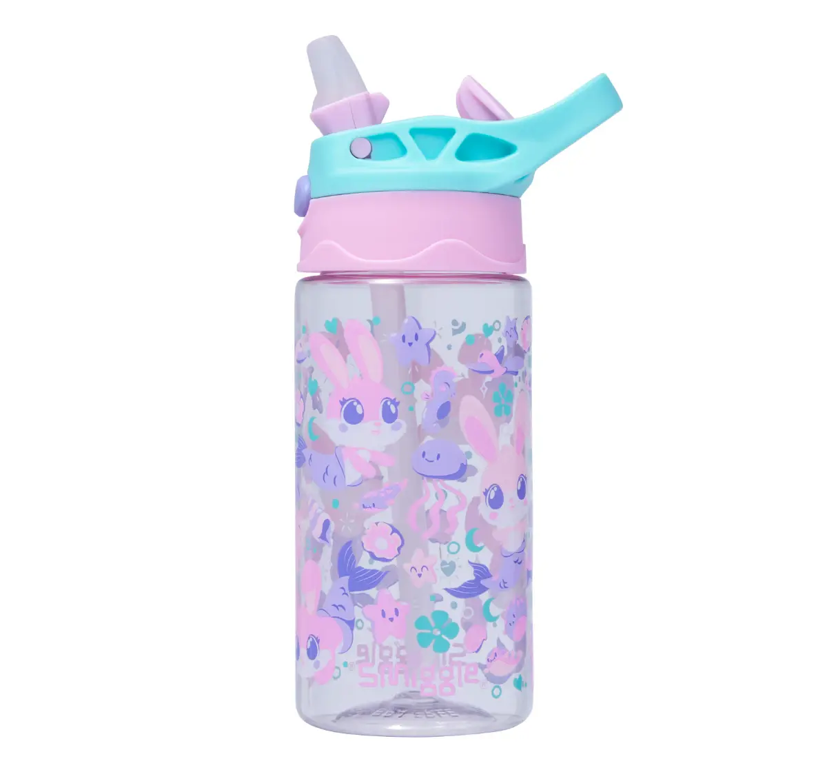 Smiggle Curious Collection Water Bottle Flip 440 ml, Mint