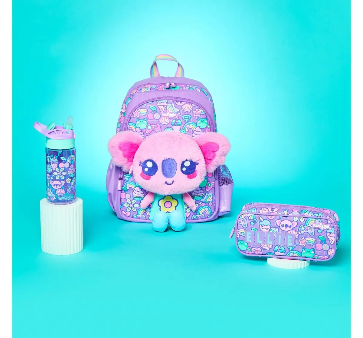 Smiggle Curious Collection Water Bottle Flip 440 ml, Lilac