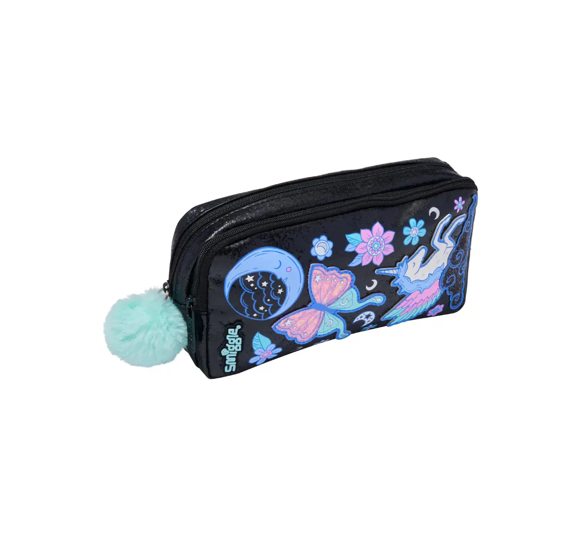 Smiggle Super Charge Collection Pencil Case 3Y+, Black