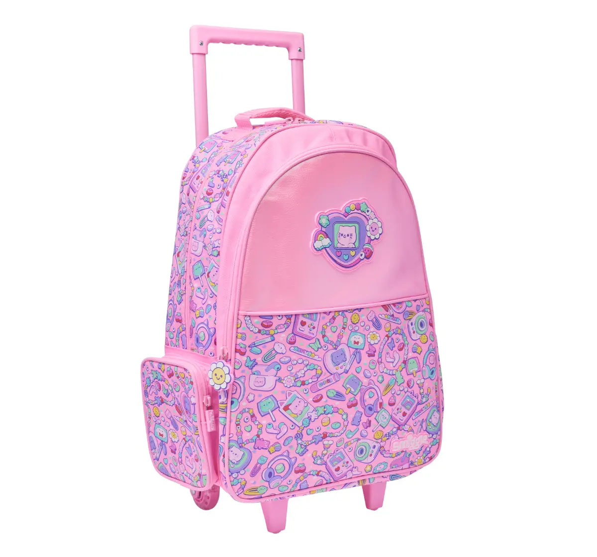 Smiggle Super Charge Collection 18 inches Trolley Backpack, Pink, 3Y+