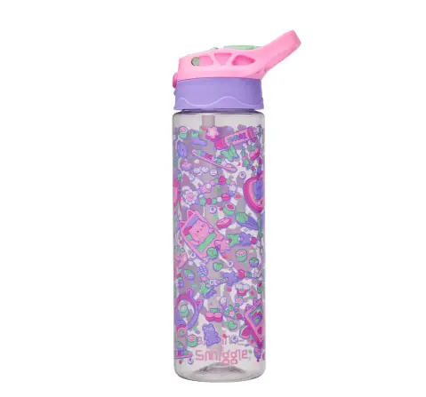 Smiggle Super Charge Collection Water Bottle Flip 700 ml, Pink