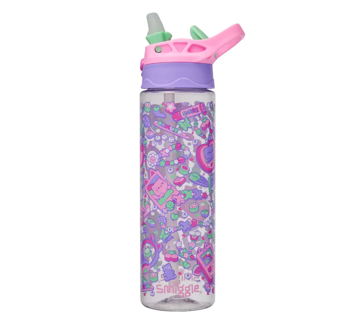 Smiggle Super Charge Collection Water Bottle Flip 700 ml, Pink