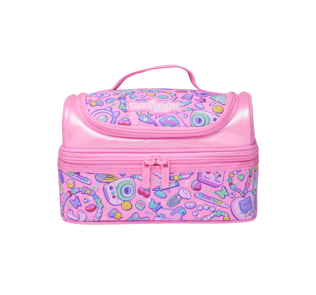Smiggle Super Charge Collection Lunch Bag 3Y+, Pink, 15Cm