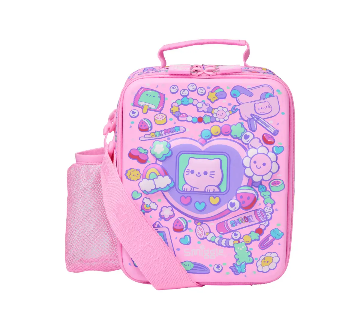 Smiggle Super Charge Collection Lunch Bag, 3Y+, Pink