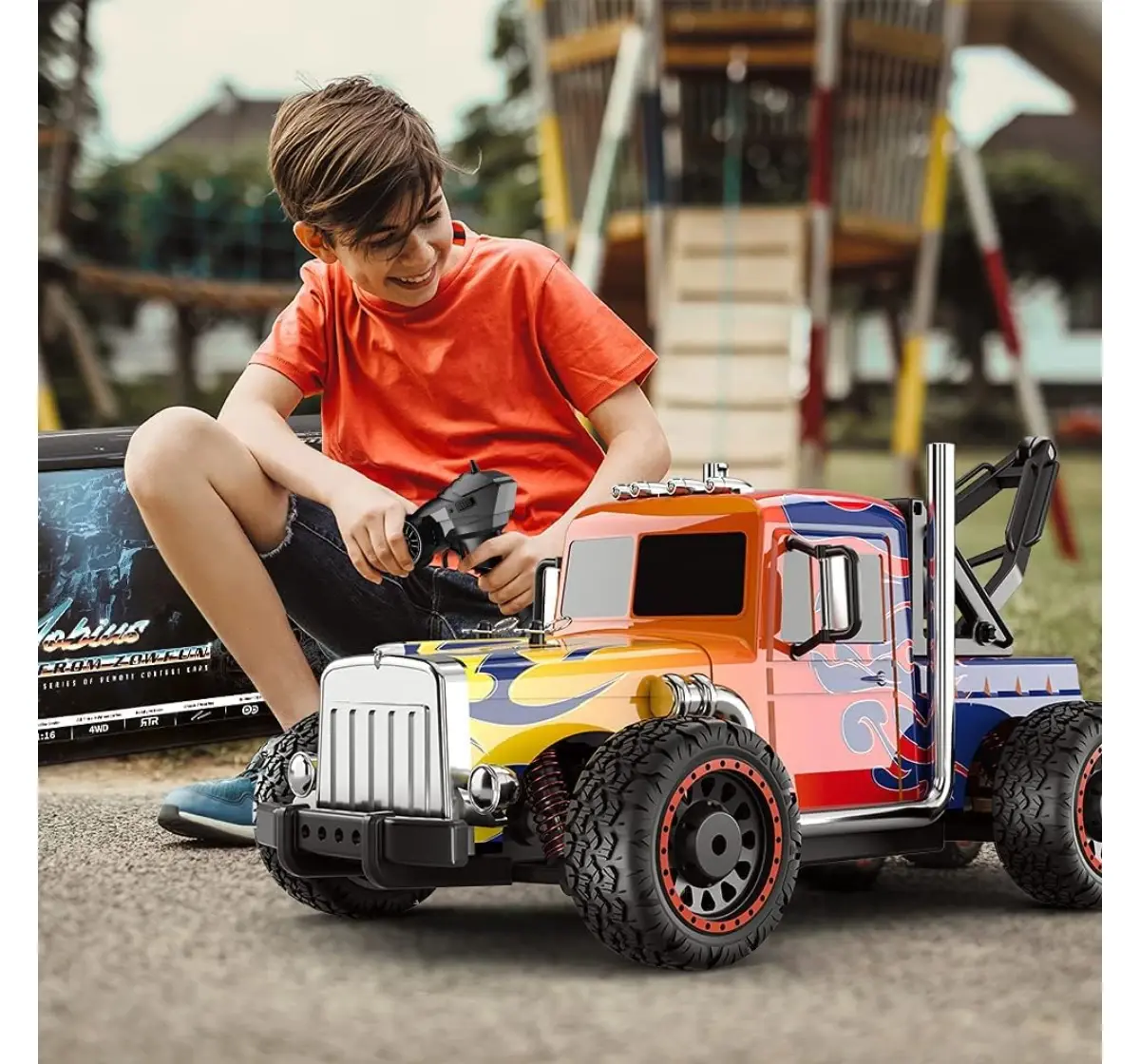 Electrobotic 1:16 RC 2.4GHZ High Speed Remote Control Monster Truck, Red, 5Y+