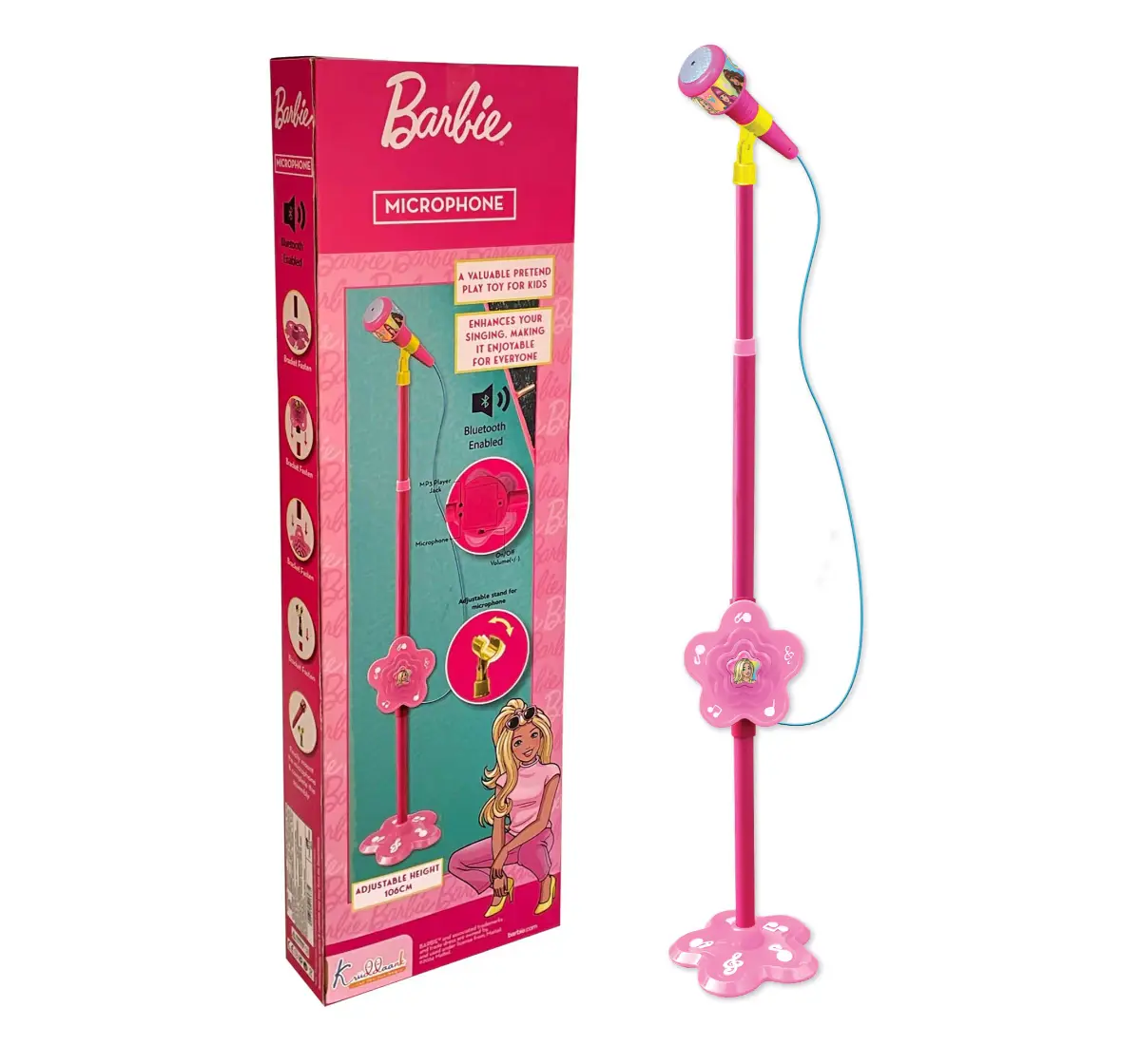 Kriiddaank Barbie Microphone, Musical Toy, Musical Instrument, 3Y+
