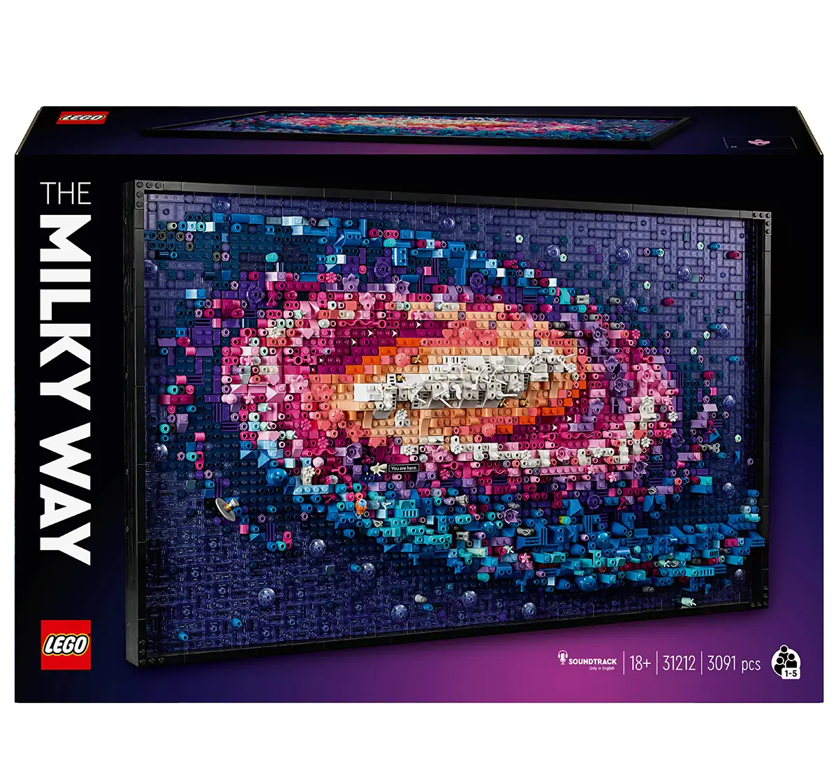 LEGO Art The Milky Way Galaxy Wall Art Set 31212(3091 Pieces), 18Y+