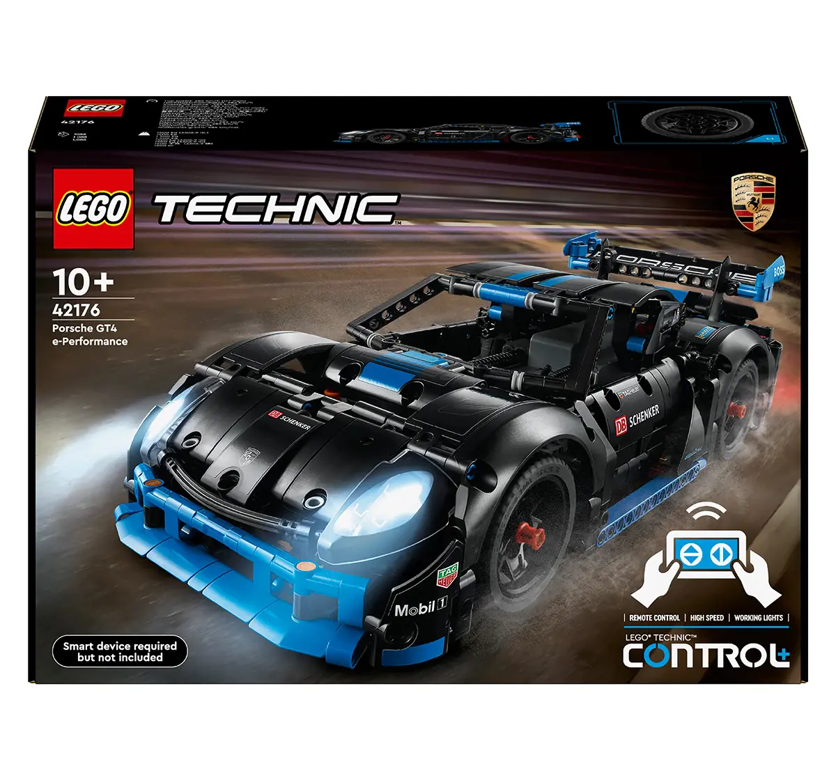 LEGO Technic Porsche GT4 e-Performance Race Car Toy 42176 (834 Pieces), 10Y+