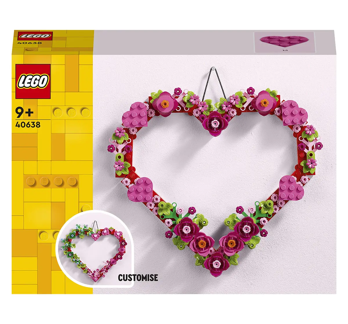 LEGO Heart Ornament Home Decor 40638 (254 Pieces), 9Y+