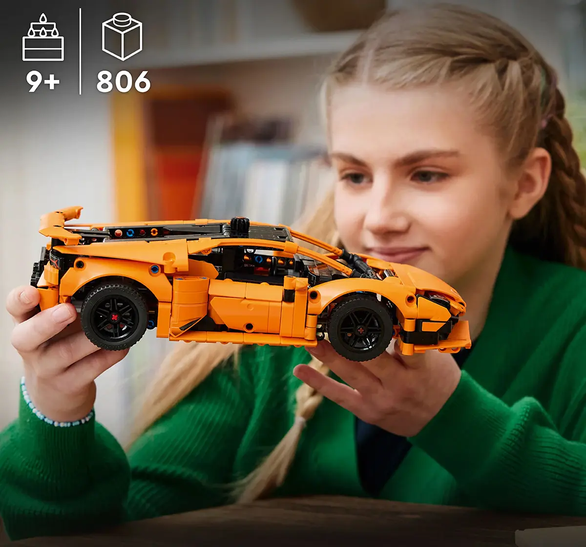 LEGO Technic Lamborghini Huracán Tecnica Orange Set 42196 (806 Pieces), 9Y+