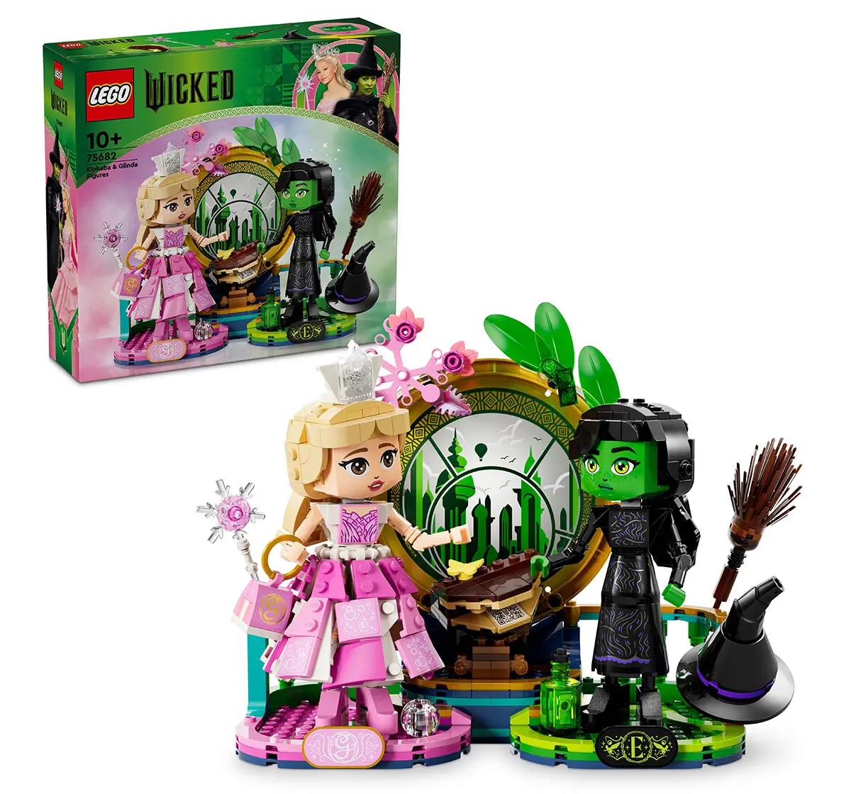 LEGO Wicked Elphaba & Glinda Figures Fantasy Toy Construction Playset 75682 (558 Pieces), 10Y+