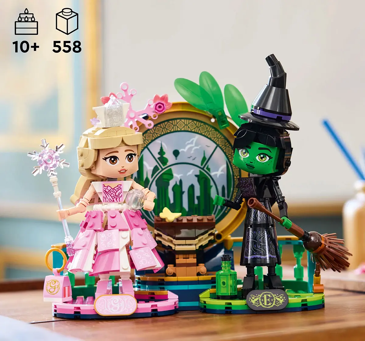 LEGO Wicked Elphaba & Glinda Figures Fantasy Toy Construction Playset 75682 (558 Pieces), 10Y+