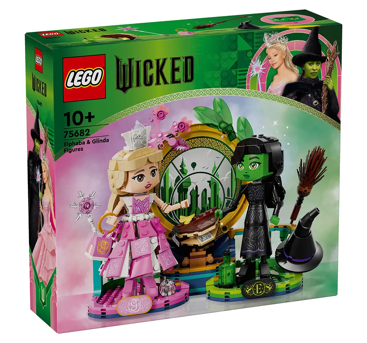 LEGO Wicked Elphaba & Glinda Figures Fantasy Toy Construction Playset 75682 (558 Pieces), 10Y+