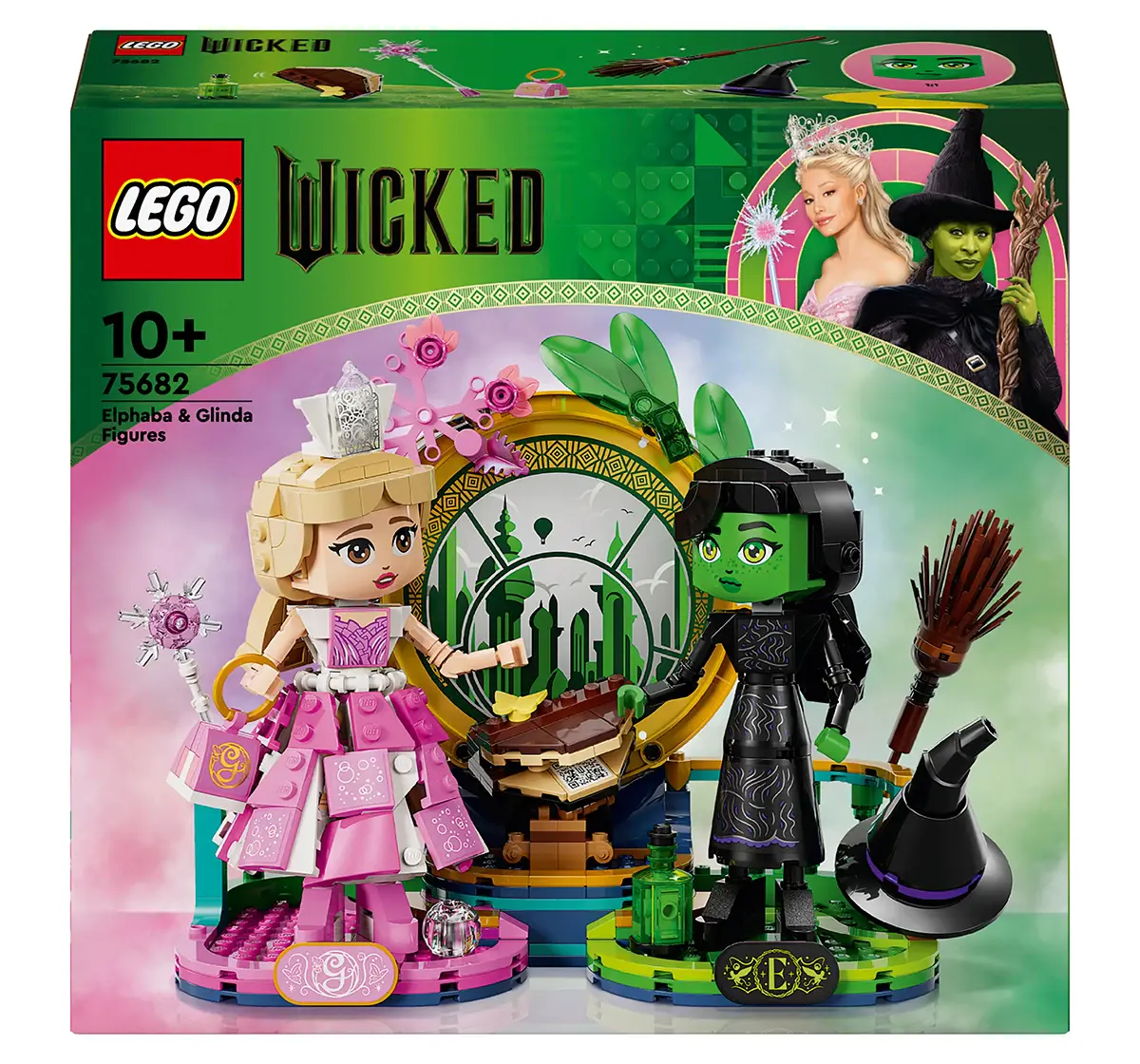 LEGO Wicked Elphaba & Glinda Figures Fantasy Toy Construction Playset 75682 (558 Pieces), 10Y+