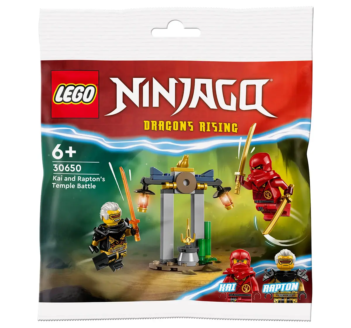 LEGO NINJAGO Kai and Rapton's Temple Battle (47 Pieces), 6Y+