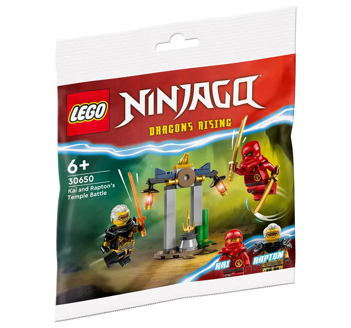 LEGO NINJAGO Kai and Rapton's Temple Battle (47 Pieces), 6Y+