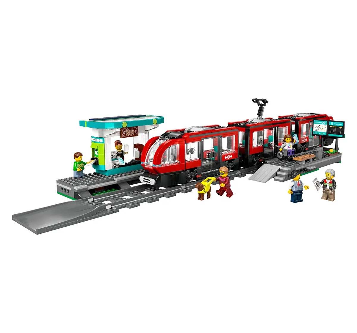 LEGO City Downtown Streetcar and Station Toy Set 60423 (811 Pieces), 7Y+