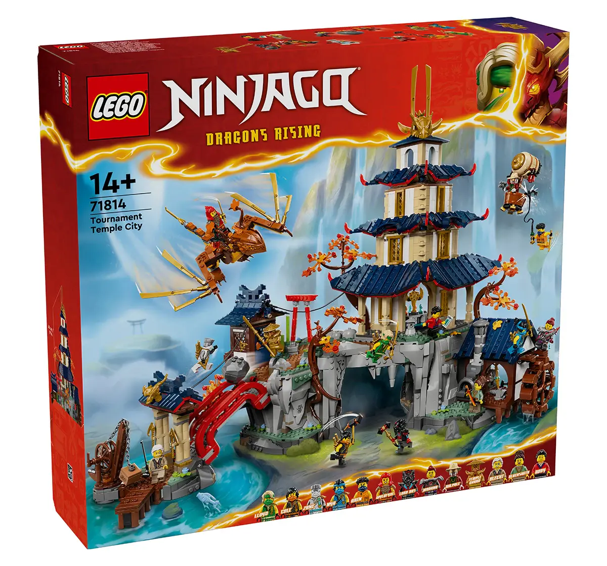 LEGO NINJAGO Tournament Temple City Adventure Toy Set 71814 (3489 Pieces), 14Y+