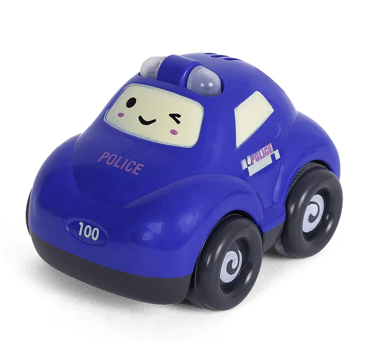 Shooting Star Light & Siren Vehicle Toys for Kids, Friction Powered Running Cars Pack of 4, 24M+