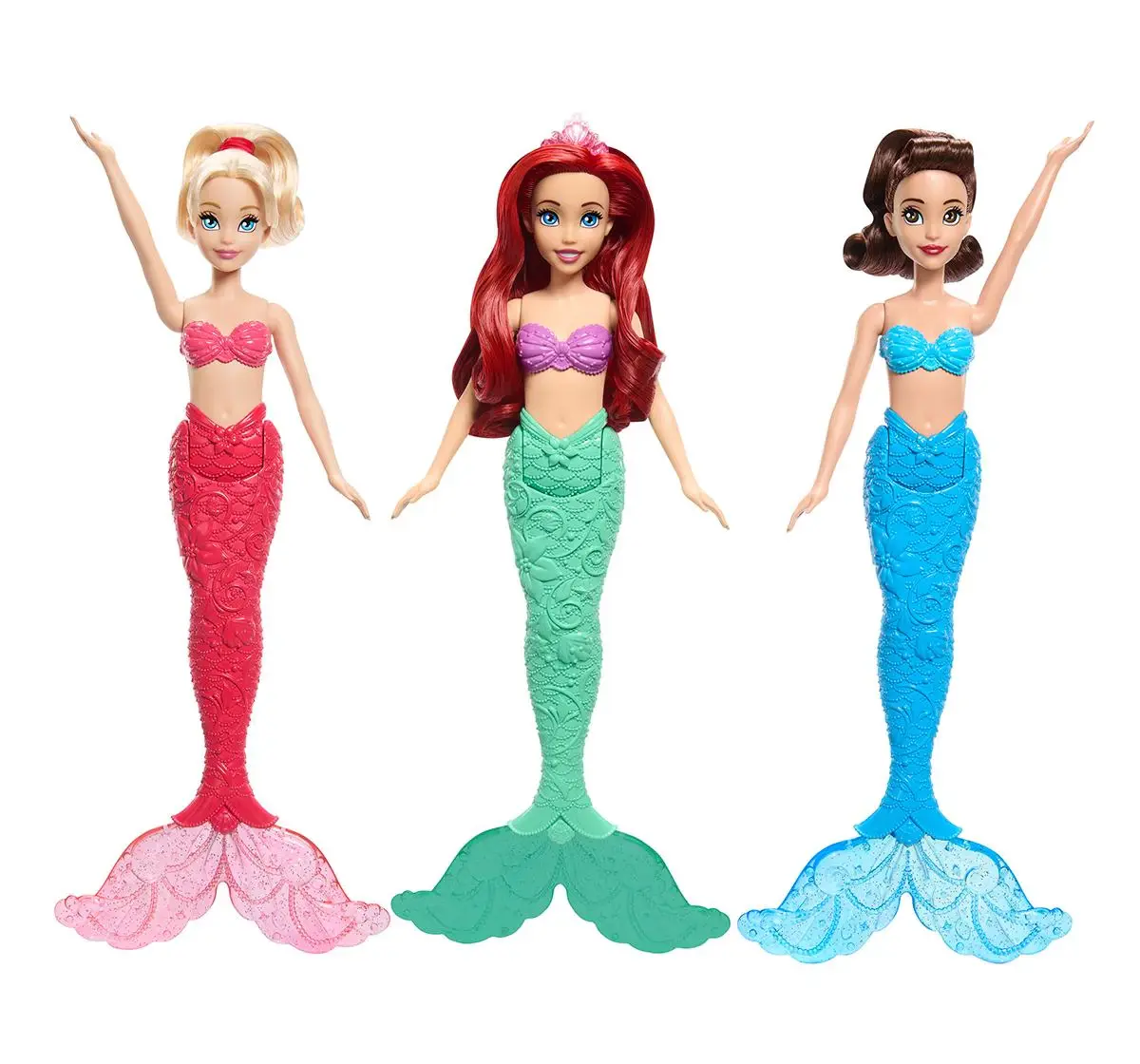 Disney Princess Ariel & Sisters Fashion Dolls, Pack of 3, 3Y+