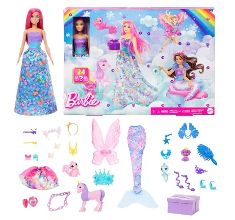 Barbie Fantasy Advent Calendar, Multicolour, 3Y+