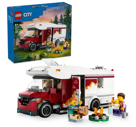 LEGO City Holiday Adventure Camper Van Toy Vehicle Set 60454 Building Blocks Toys for 6Y+