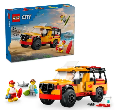 LEGO City Lifeguard Beach Rescue Truck Playset 60453 Building Blocks Toys for 6Y+